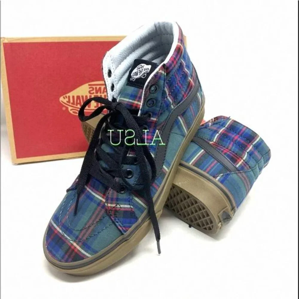 💖MEGA SALE💖VANS SK8-HI Reissue Tartan Canvas Shoes VN0A2XSBU5R 5 Size Women’s